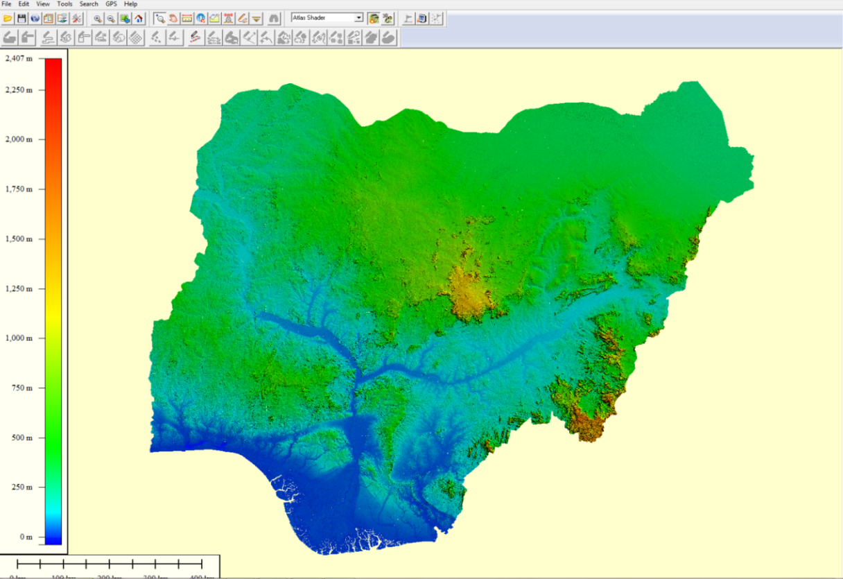 Digital-Terrain-Model-(DTM)-of-Nigeria